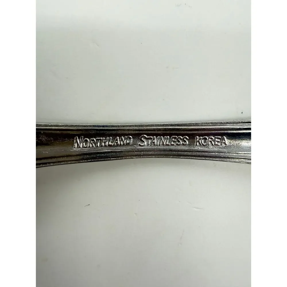 Vintage Northland Stainless Korea Ornate Spoons Lot 8 Replacement Flatware
